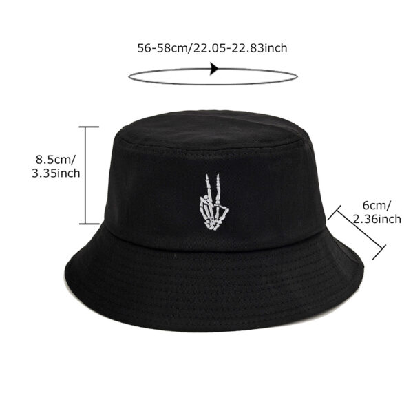Wholesale Skull Finger Embroidered Bucket Hat