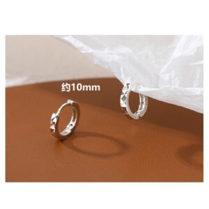 Diamond earrings-white gold-10mm