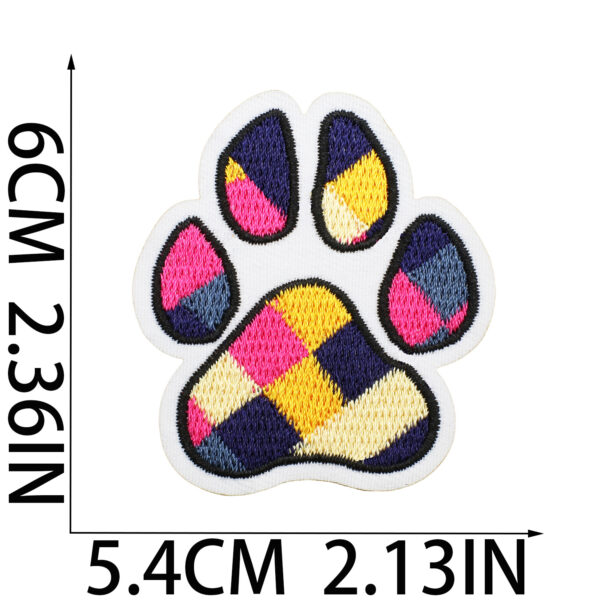 Wholesale Xiao Tian Art Claw Embroidery Cloth Sticker Bag Decoration Computer Embroidery Label Pet Claw Patch Cats Cow