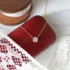 Wholesale Elegant Solid Color Copper Inlay Rhinestones Pendant Necklace