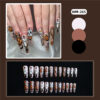 Wholesale Pumpkin long T false nail matte Halloween ghost candle wear nail tips