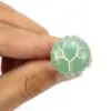 Wholesale Ethnic Style Tree Oval Agate Open Ring 1 Piece