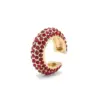 Wholesale 1 Piece Exaggerated Shiny C Shape Inlay Copper Rhinestones Ear Cuffs