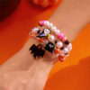 oly-3e04456e934c3ebd02eb53e23341d945 Wholesale 2025 New Halloween Element Pumpkin Ghost Bracelet Women's Design Colorful Elastic Beaded Bracelet
