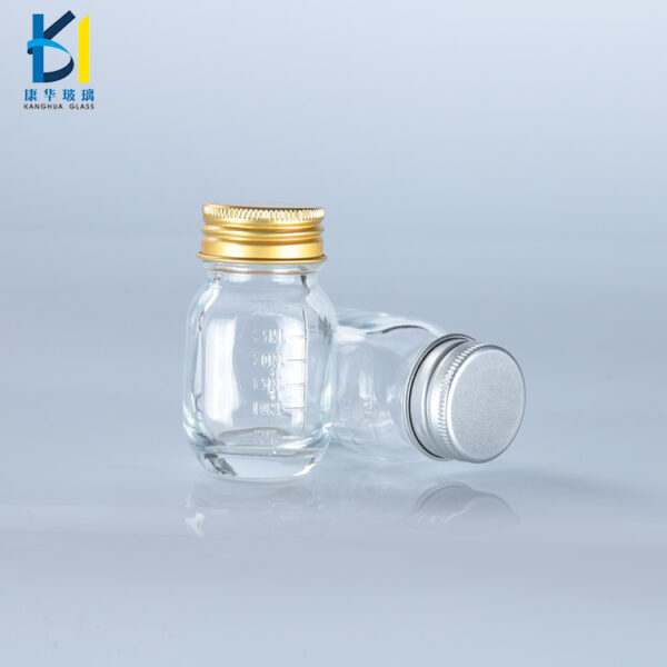Wholesale Factory spot supply Crystal White Material 30mL graduated glass bottle medicine paste special bottle
