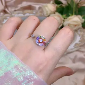 XL1502-134 Bud Color Zirconium Spinning Ring