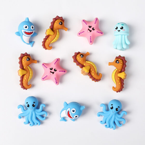 Wholesale Silicone marine animal focus beads