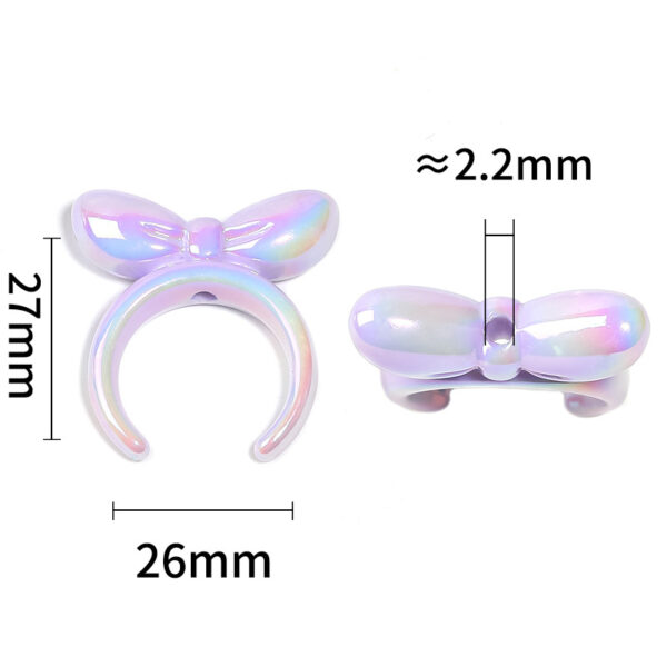oly-3e1cf838be20c222405d7850a0efbbbd Wholesale UV Color Plated Mabei Solid Color Bow Hair Band Perforated Bead Cap Bead Holt DIY Beaded Pen Aessories Material Beads