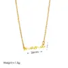 Wholesale 304 Stainless Steel Letter Ion Plating (IP) Stone-Free 18K Gold Plated Casual Simple Style Waterproof Non Tarnish Cable Chain Necklace