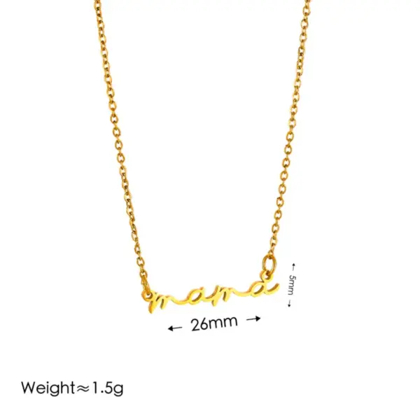 Wholesale 304 Stainless Steel Letter Ion Plating (IP) Stone-Free 18K Gold Plated Casual Simple Style Waterproof Non Tarnish Cable Chain Necklace