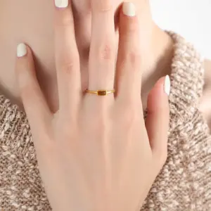 A495-Golden Brown Zircon Ring-No. 8