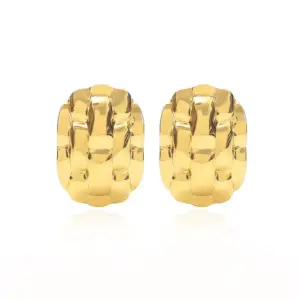Multi-Layer Pleated Ear Studs / Cash commodity and quick delivery