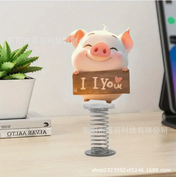 Wholesale 2D Flat Acrylic Cute Pig Car Decoration Desktop Decorations
