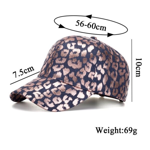 Wholesale Ladies fashion bronzing leopard print baseball cap cap color letter hot stamping Sun Hat sun hat B1086