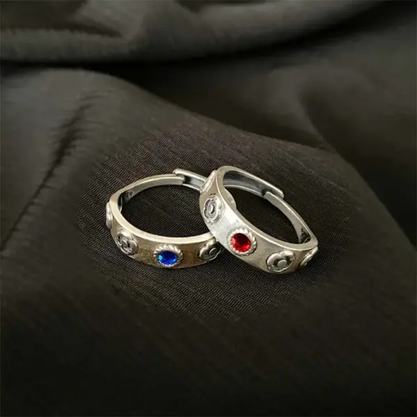 Wholesale Jewelry Simple Style Round Flower Copper Rhinestones Metal Inlay Rings