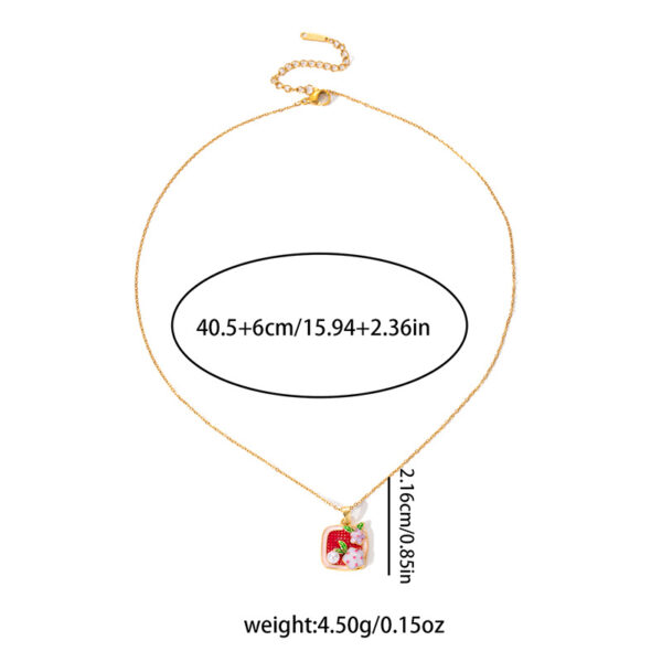 Wholesale New Cross-Mirror Square Flower Necklace for Women, Light Luxury Retro Colorful Enamel Design Clavicle Chain, Exquisite Versatile Accessory