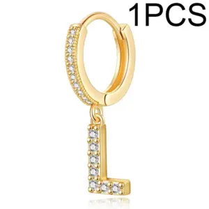 Single Alphabet Letter Earrings L