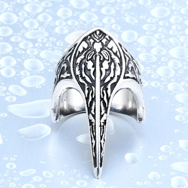 Wholesale personalized vintage jewelry steel carved armor ring