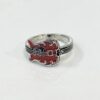 Wholesale Long Live Freedom Retro Punk Rock Red Guitar Ring Men and Women Niche Design 2024 New Exquisite Ring