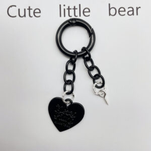 Black / Cute creative keychain (good gloss)