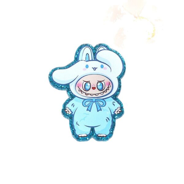 Wholesale 10pcs/pack Cute Cartoon Character Keychains Acrylic Pins Adorable DIY Accessories