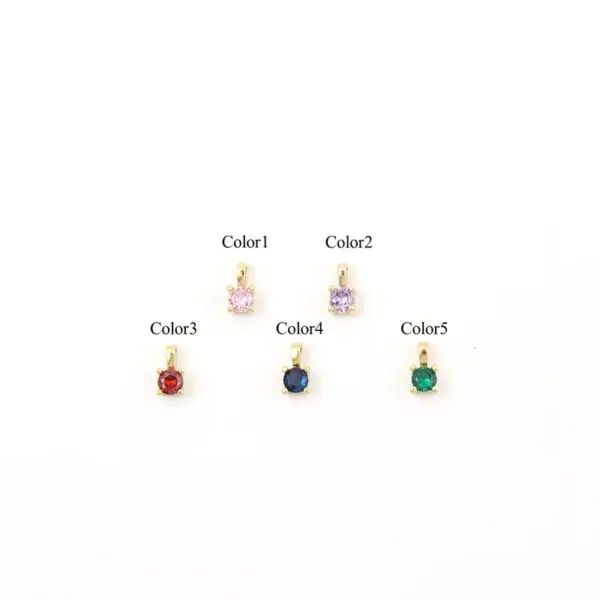 Wholesale PVD Coated Real Gold Plated Square 201 Stainless Steel Artificial Crystal Elegant Simple Style Classic Style Waterproof Non Tarnish 201 Stainless Steel Pendant Necklace