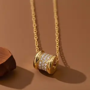 X08258 [Copper Pendant] Small Waist Necklace - / Gold