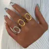 oly-3e57b939f96bd999b4a50d4e60bf82c6 Wholesale PVD Coated Real Gold Plated 18K Gold Geometric 304 Stainless Steel Casual Simple Style Waterproof Non Tarnish Adjustable Ring