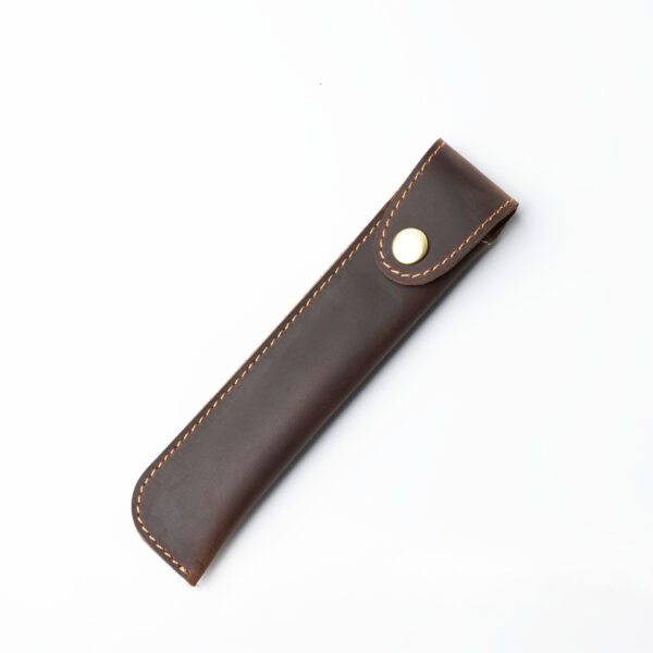 Wholesale Pencil case vintage pure handmade crazy horse leather first layer cowhide pen case