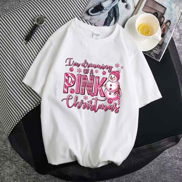 Wholesale Pink Christmas House Heat Transfer