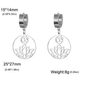 Steel color earrings