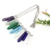 Wholesale Simple Style Leaf Agate Pendant Necklace In Bulk