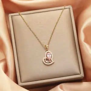 X5283# Double Gem Love Necklace