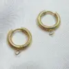PVD Coated 18K Gold Real Gold Plated Round 201 Stainless Steel Simple Style Waterproof Non Tarnish Earrings