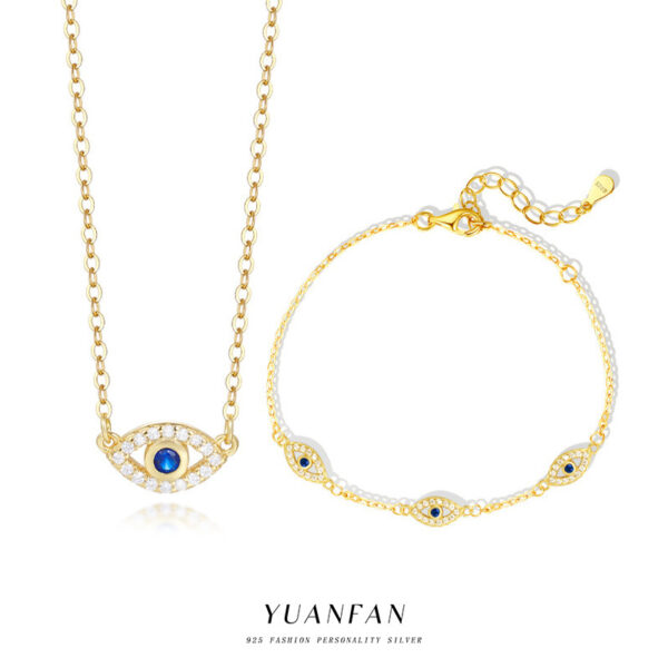 oly-3e7ecb05348d3e8992fde1a7797bd354 Wholesale Devil's Eye Micro inlaid Zircon Necklace