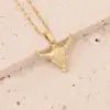 Wholesale Fashion Portrait Geometric Owl Stainless Steel Plating Inlaid Zircon 18K Gold Plated No Inlaid Pendant Necklace