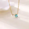 Wholesale 304 Stainless Steel Round Water Droplets Heart Shape PVD Coated Artificial Pearls Zircon 18K Real Gold Plated Elegant Romantic Simple Style Plating Regular Lobster Trigger Clasp Closure Pendant Necklace
