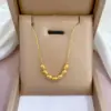 Wholesale Simple Style Geometric Gourd Titanium Steel Plating Rhinestones Pendant Necklace