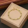 Ion Plating (IP) 18K Gold Real Gold Plated Grain 304 Stainless Steel Casual Commute Waterproof Non Tarnish 304 Stainless Steel Bracelets