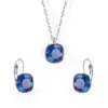 Wholesale Jewelry Fashion Geometric Stainless Steel Artificial Gemstones Earrings Necklace