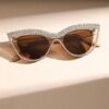 Wholesale Trendy retro street punk sunshade sunglasses women's personalized diamond sunglasses ins