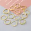 Wholesale Copper 18K Gold Plated Gold Plated Plating Inlay Water Droplets Heart Shape Zircon Open Rings Rings