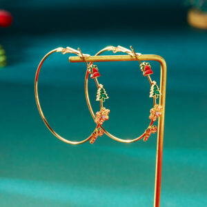 Christmas tree snowflake candy cane earrings