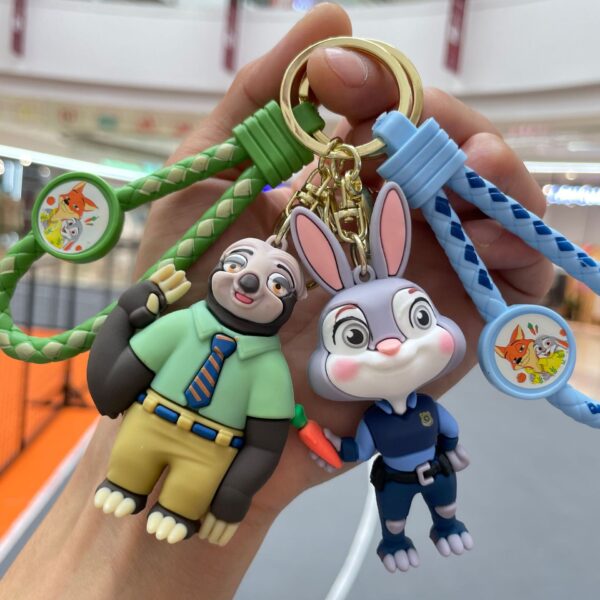 Wholesale Cross-border crazy animal city keychain cartoon doll schoolbag pendant car key chain pendant small gift