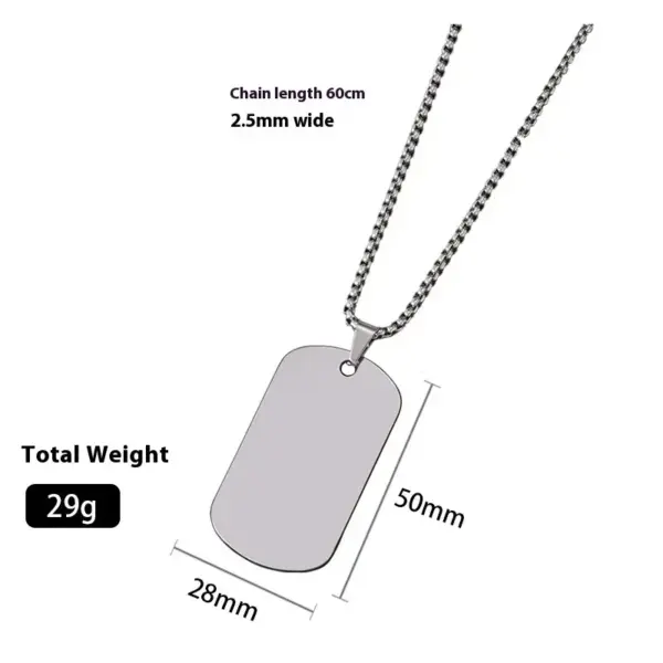 Wholesale Vacuum Plating Geometric Customization Laser Engraving 201 Stainless Steel Vintage Style Classic Style 201 Stainless Steel Pendant Necklace Necklace