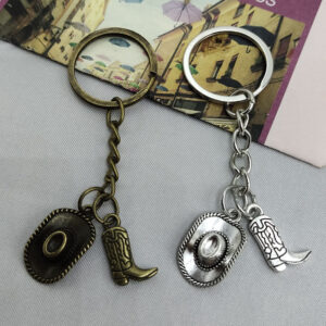 Wholesale European and American Foreign Trade Jewelry American Western Denim Theme Pendant Earrings Cowboy Hat Texas Riding Boots Denim Necklace