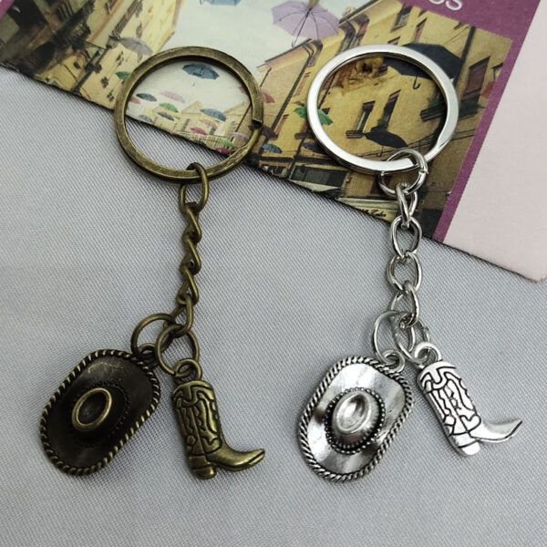 Wholesale European and American Foreign Trade Jewelry American Western Denim Theme Pendant Earrings Cowboy Hat Texas Riding Boots Denim Necklace