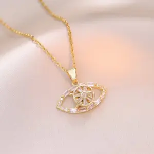 X1037 Golden Devil's Eye Necklace