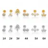 Wholesale 1 Piece Lip Rings Casual Simple Style Classic Style Crown Flower Spider 316L Stainless Steel Waterproof Non Tarnish Surgical Steel Zircon Ion Plating (IP) 18K Gold Plated Lip Rings Ear Cartilage Rings & Studs