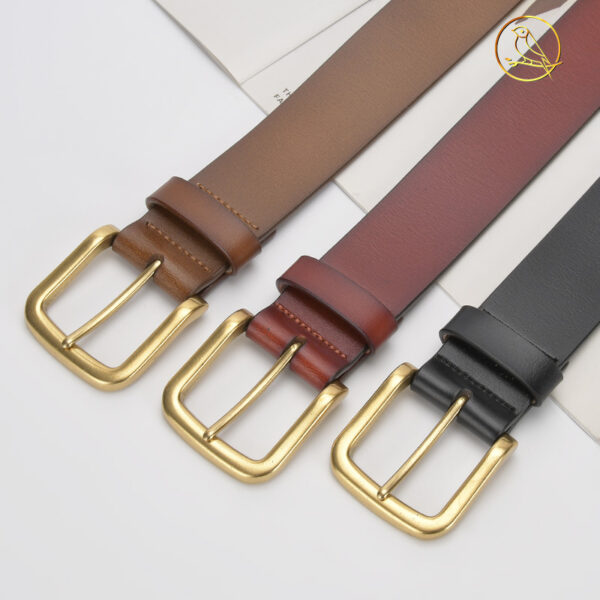 Wholesale Genuine Leather Belt for Men, Cowhide Pin Buckle Waist Belt